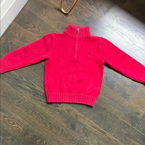 Ralph Lauren Red Half-Zip Sweater 5t